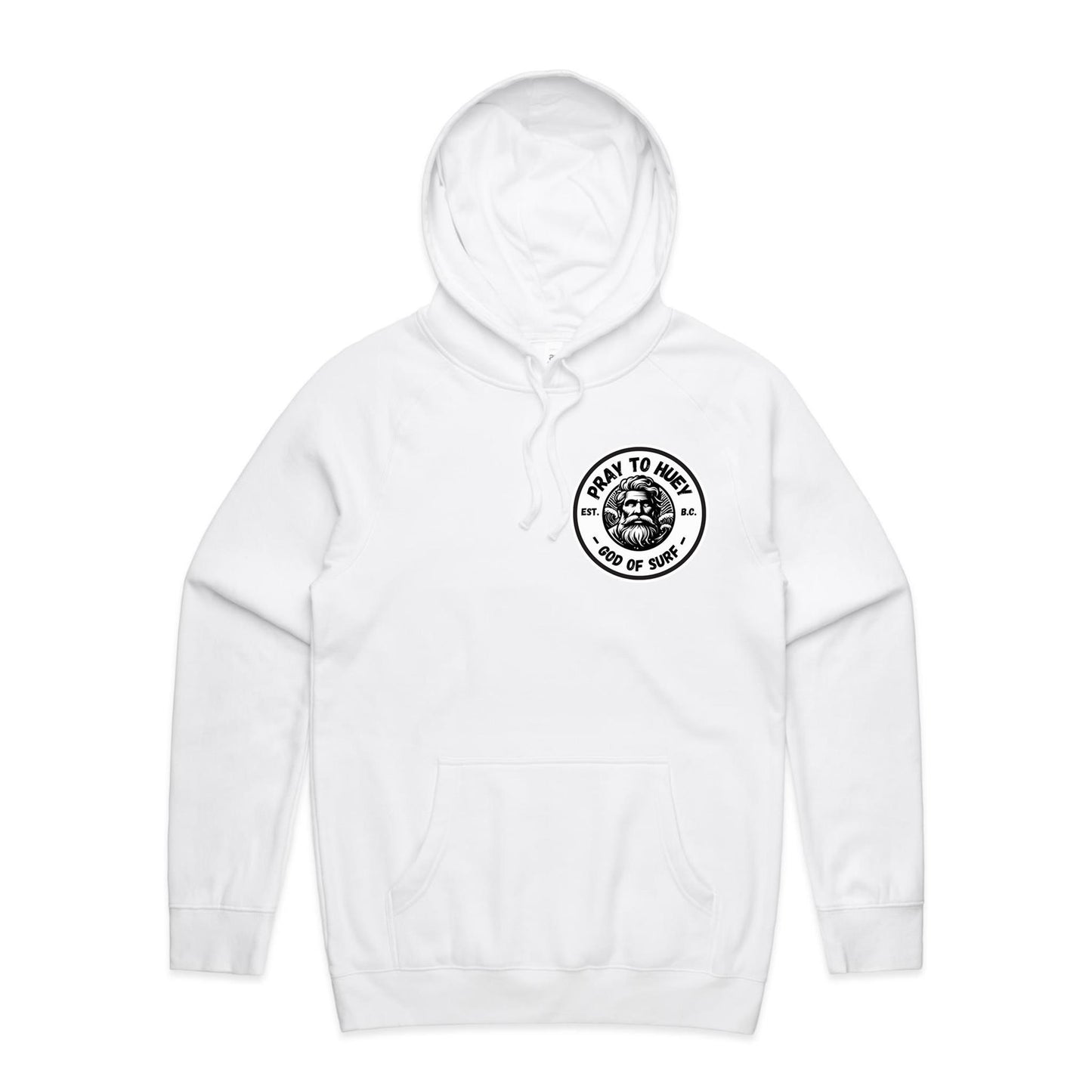 Pray To Huey heavyweight surf hoodie in black — Australian surf apparel