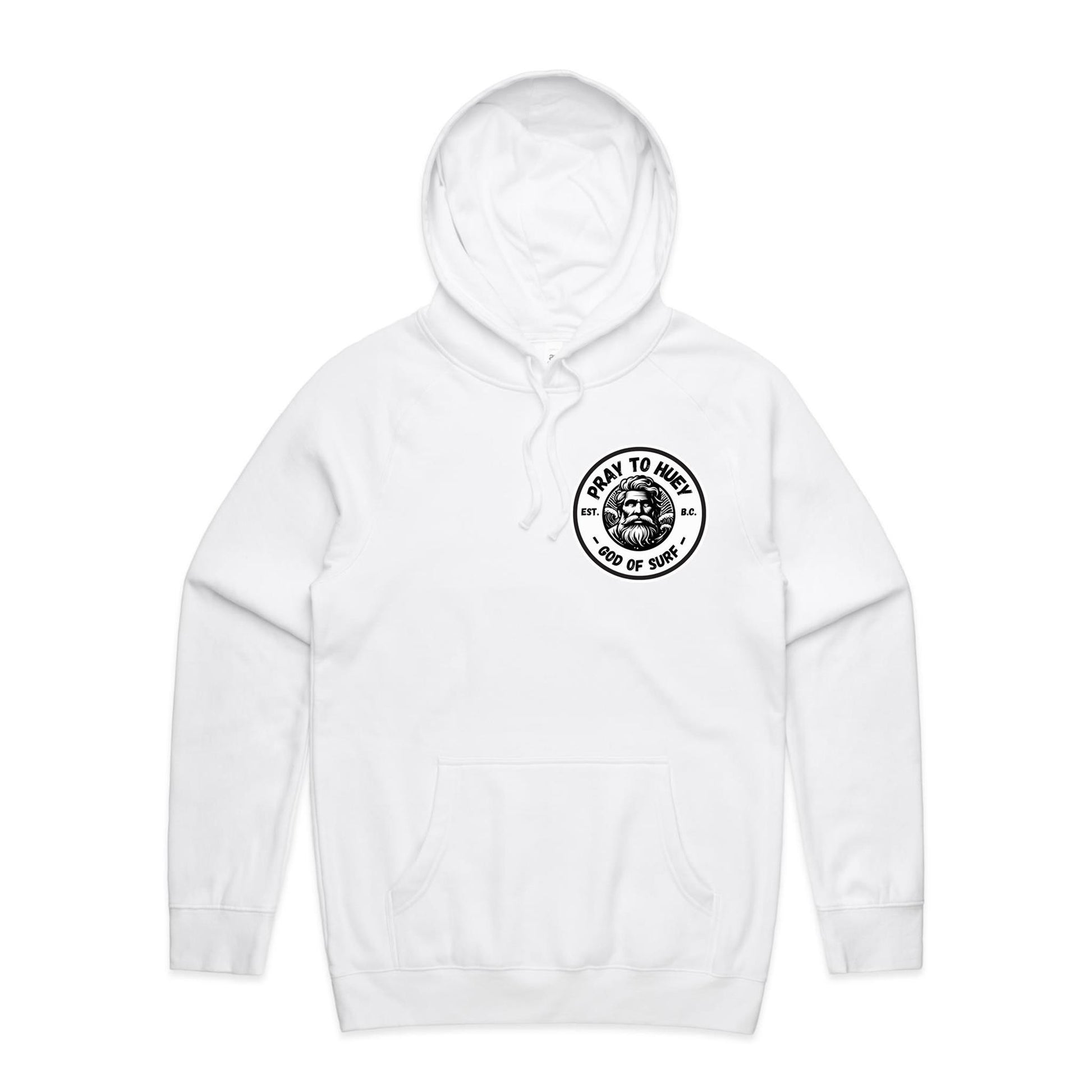 Pray To Huey heavyweight surf hoodie in black — Australian surf apparel
